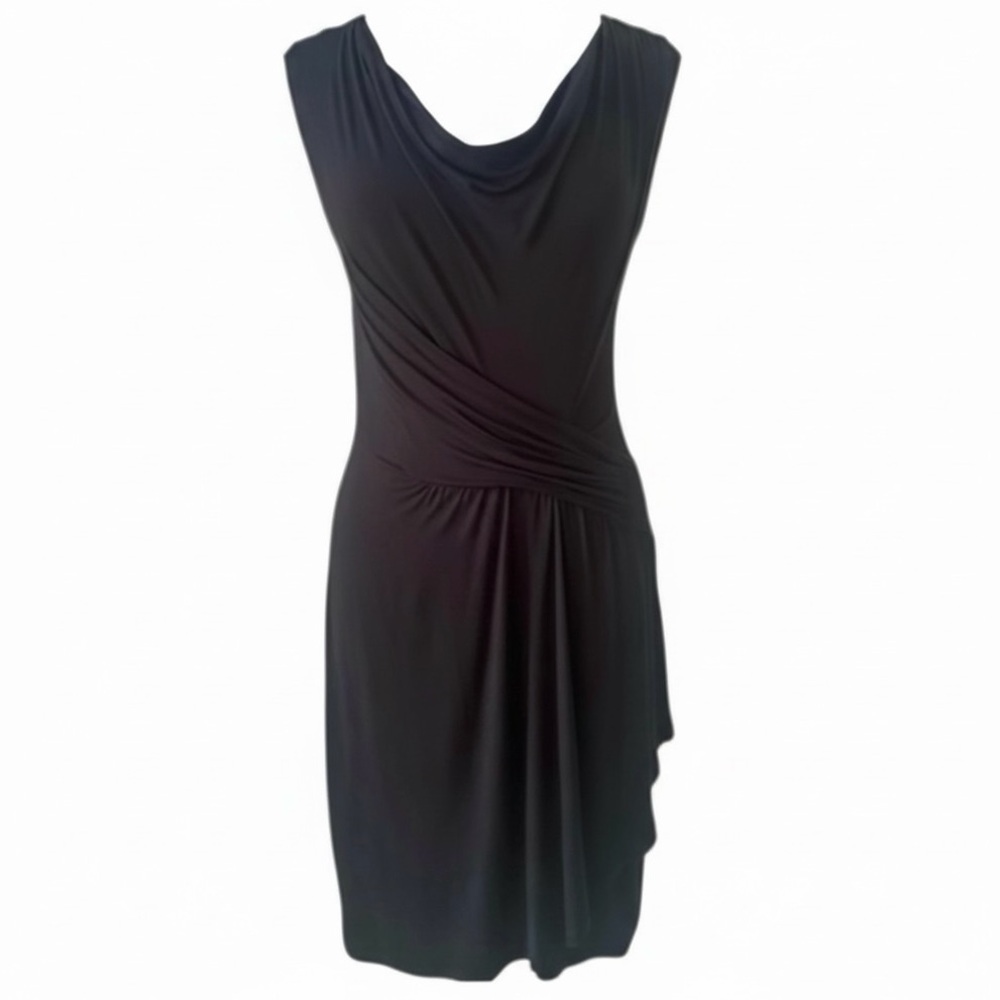 Express Black Sleeveless Faux Wrap Jersey Knit Dress Size Small